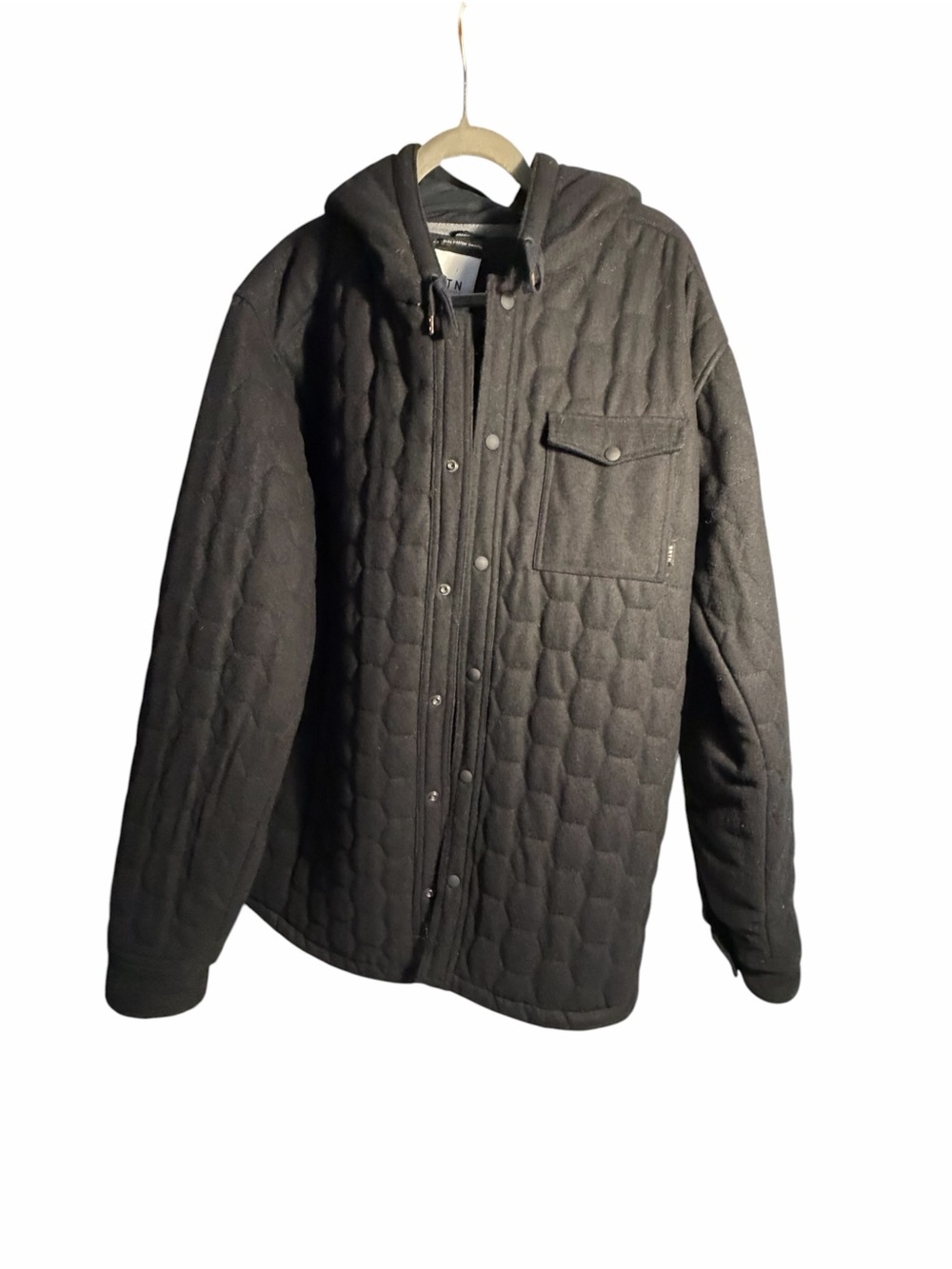 Burton Short Days Long Nights Quilted Hooded Jacket - Black Sz XL - Picture 2 of 13